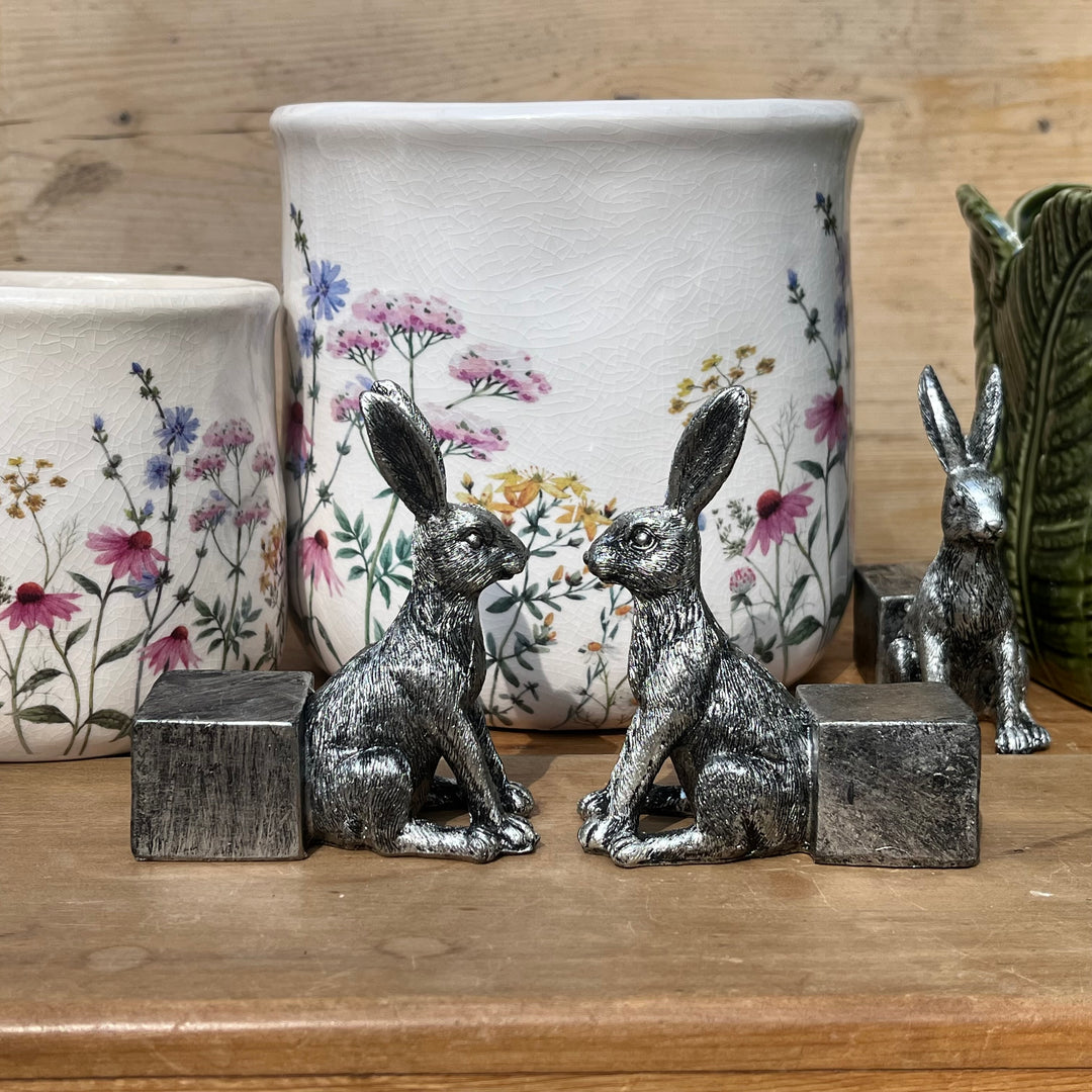 Silver Hares Pot Feet