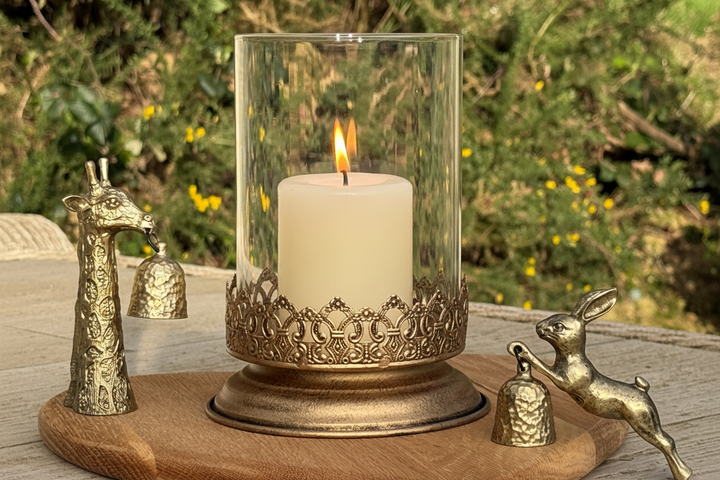Golden Leaping Hare Candle Snuffer