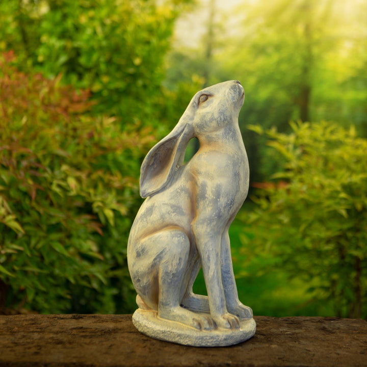 Grey Stargazing Hare Ornament