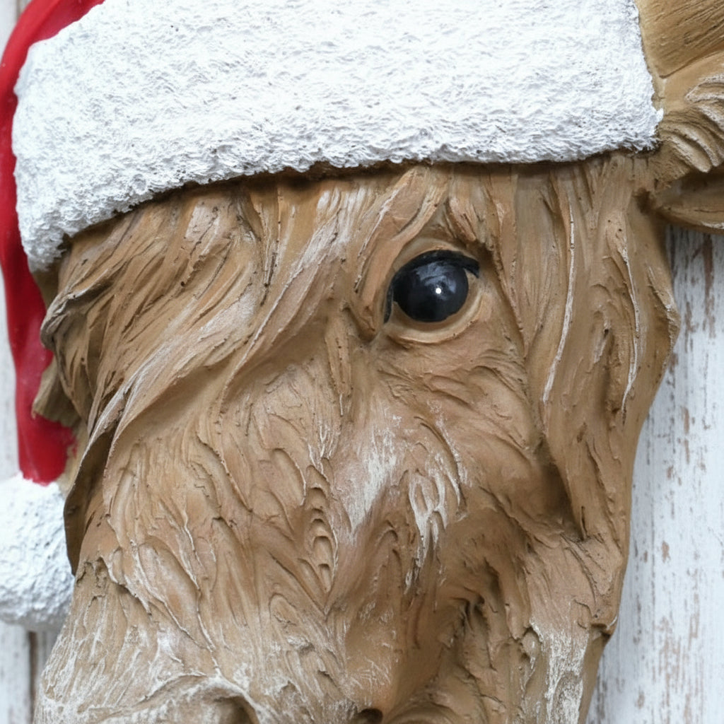 Highland Cow Christmas Wall Decoration