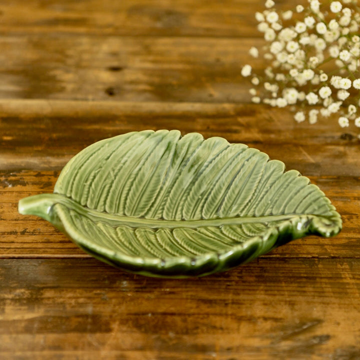 Green Fern Leaf Dish - Large