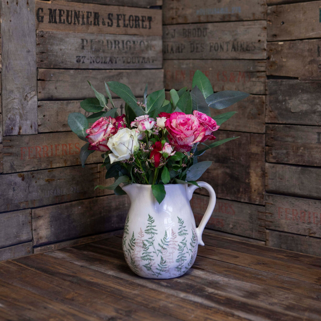 Large Ceramic Fern Jug Vase