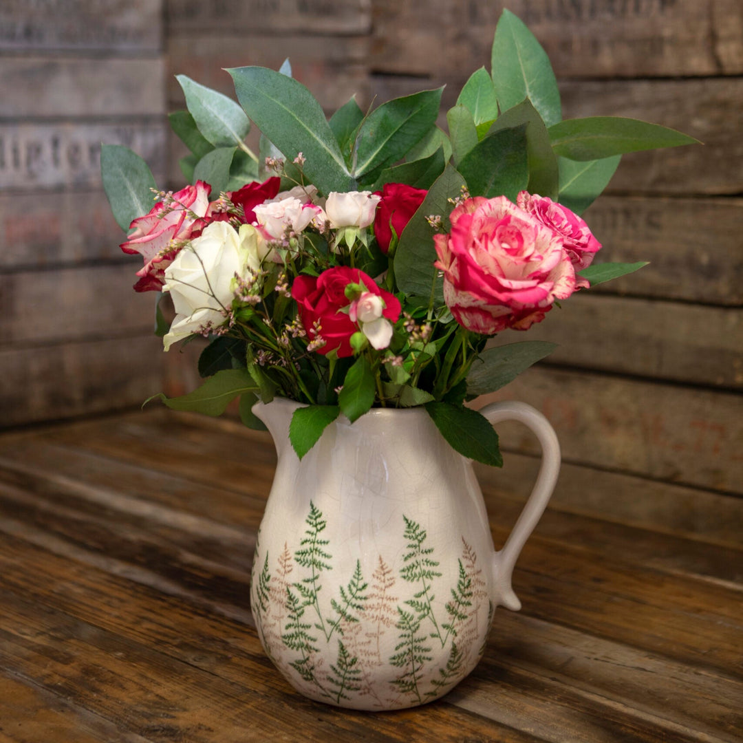 Large Ceramic Fern Jug Vase