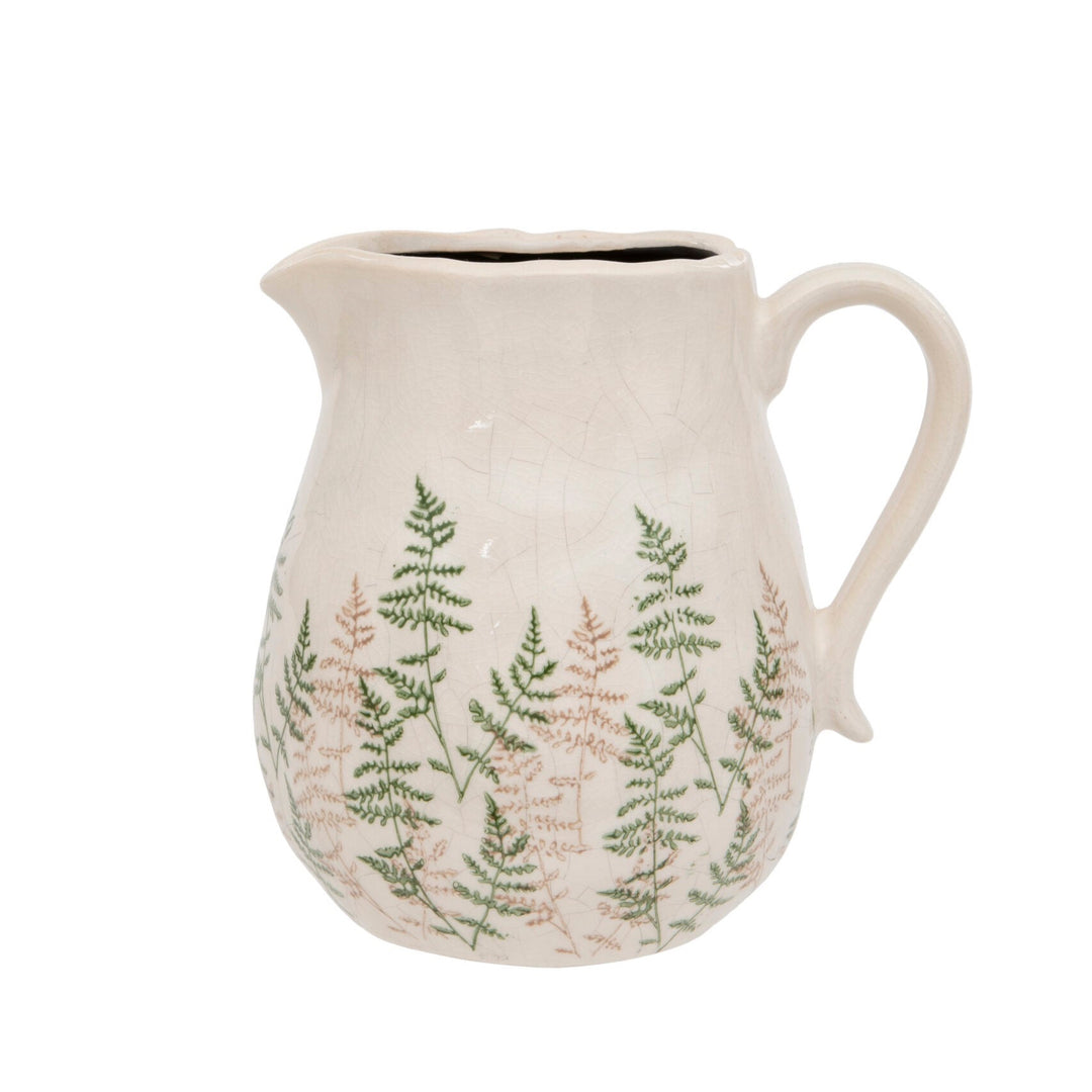 Large Ceramic Fern Jug Vase