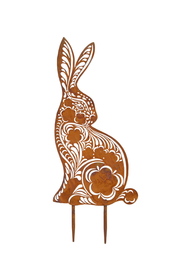 Floral Hare on a Stake