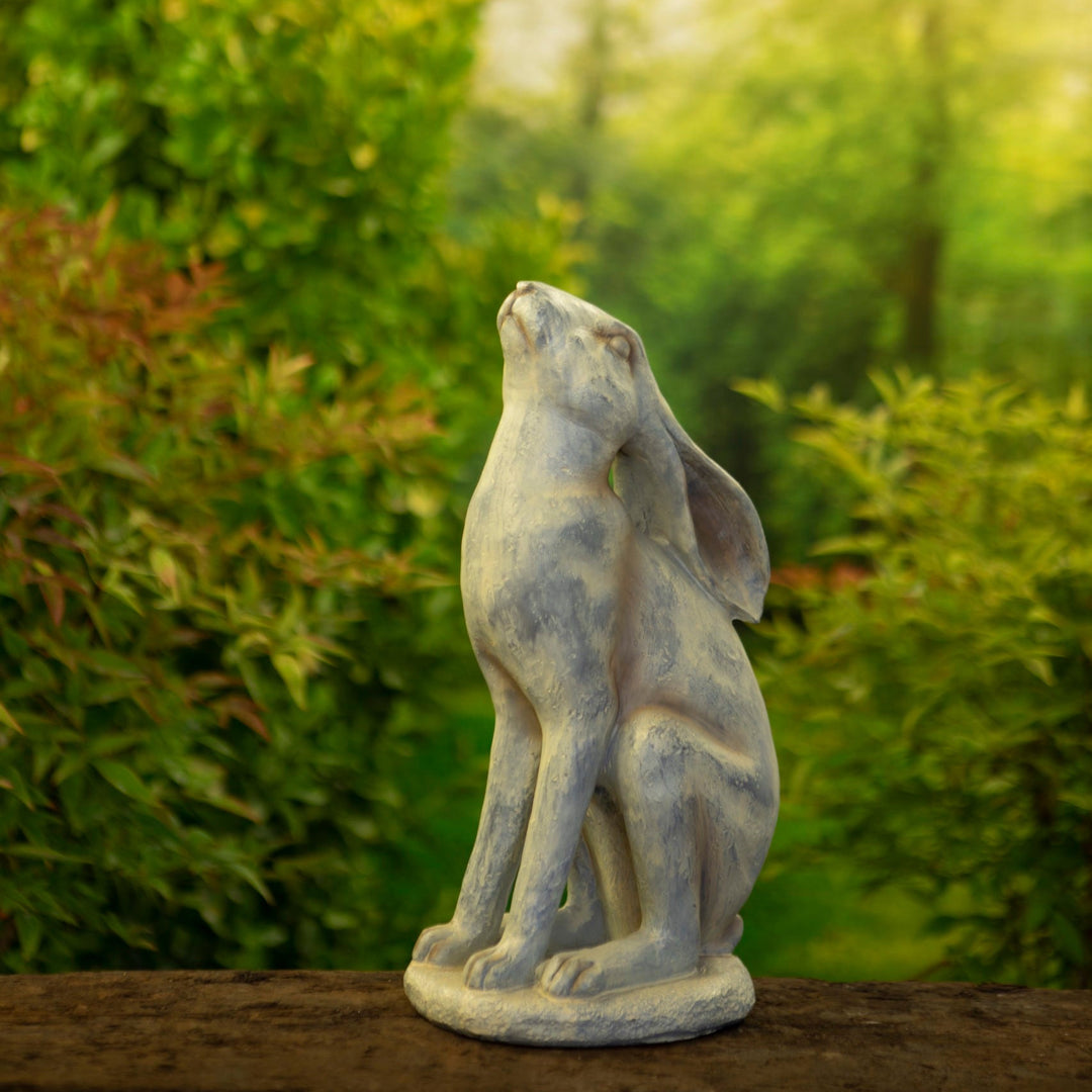 Grey Stargazing Hare Ornament