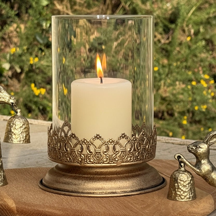 Golden Leaping Hare Candle Snuffer