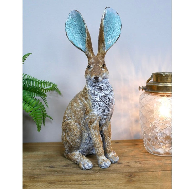Rustic Sitting Hare Ornament