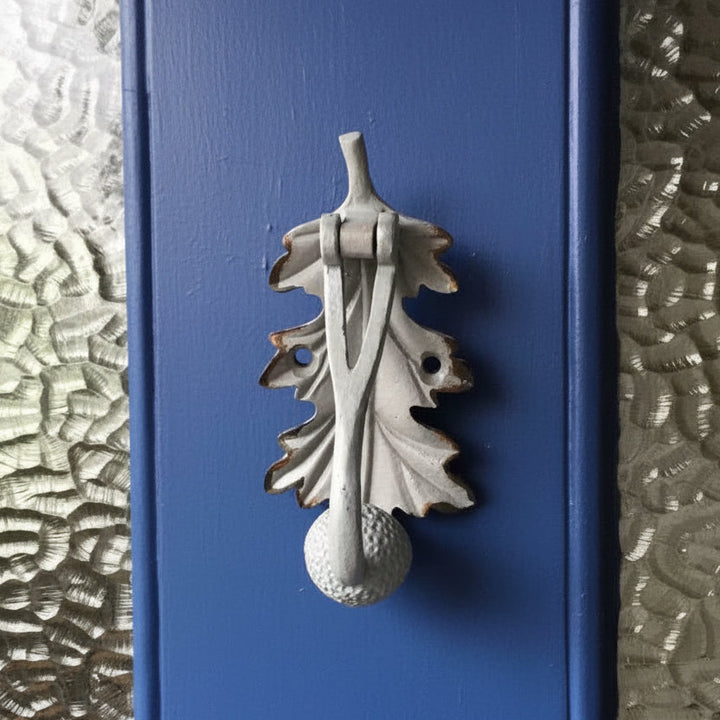 Grey Acorn and Leaf Door Knocker