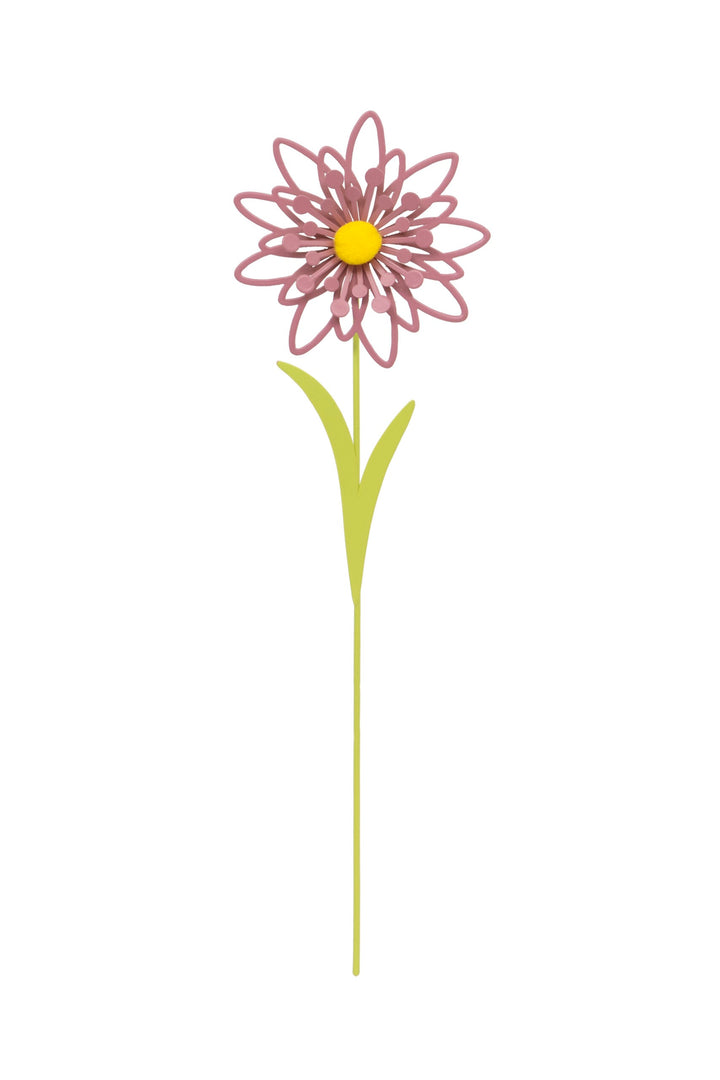 Pink Daisy Metal Flower Garden Stake