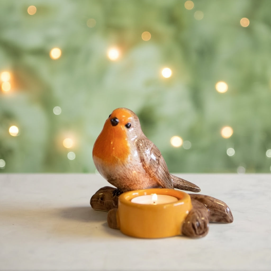 Ceramic Robin Tealight Holder
