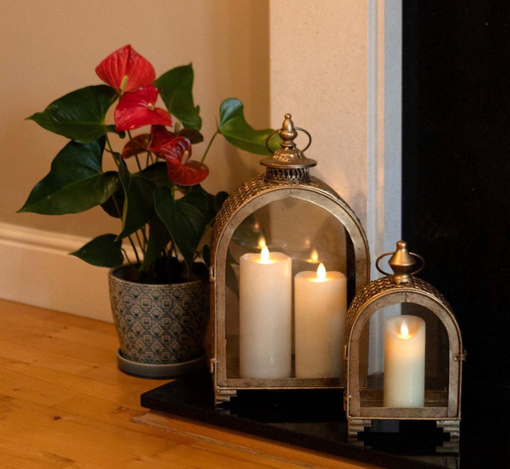 Arcus Antique Gold Lattice Lanterns