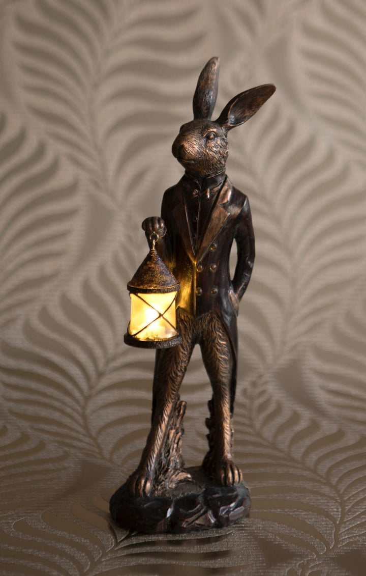 Dashing Debon-Hare Figurine, Hare with Lantern