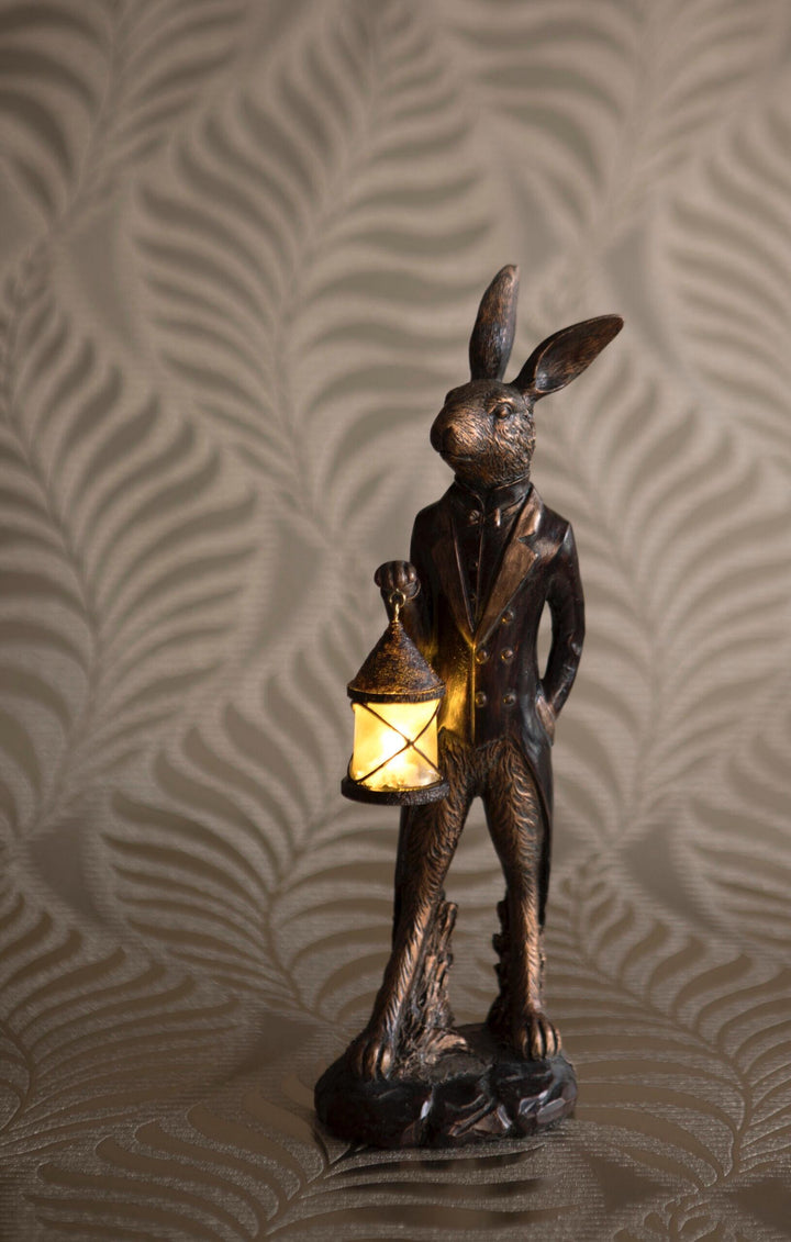 Dashing Debon-Hare Figurine, Hare with Lantern