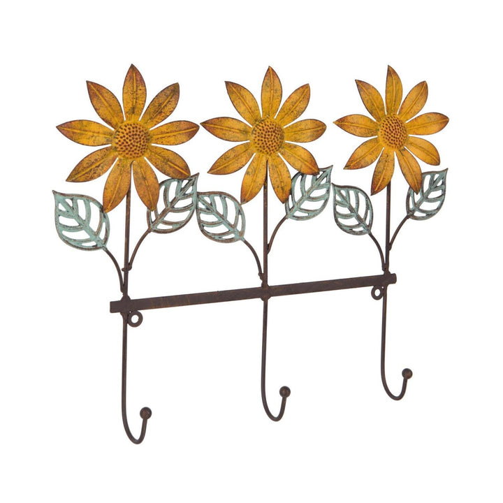 Sunflower Wall Hooks - 3 Hooks