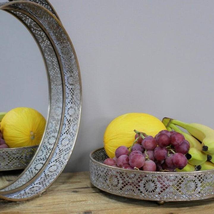 Ornate Mirror Trays
