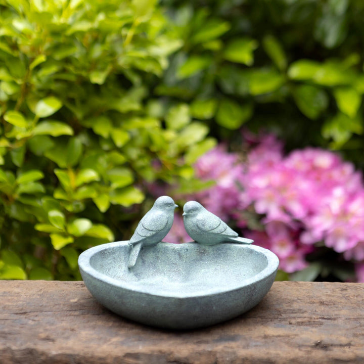Heart Birdfeeder Birds on a Bowl