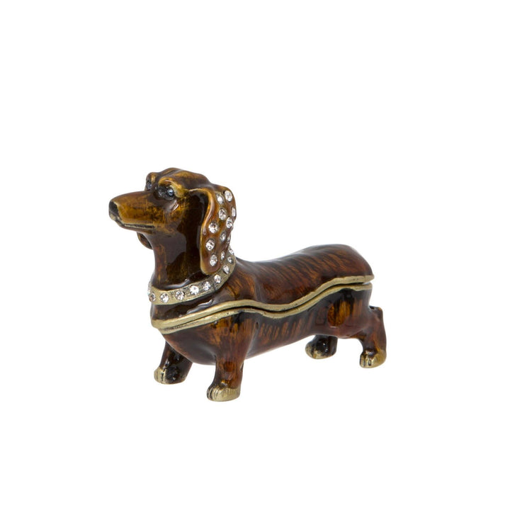 Diamante Dachshund Trinket Box