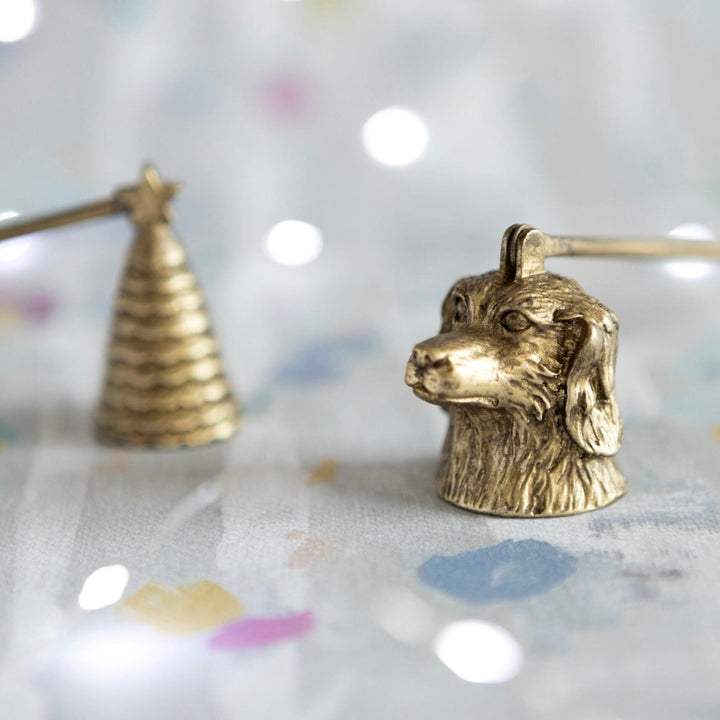 Golden Dog Candle Snuffer