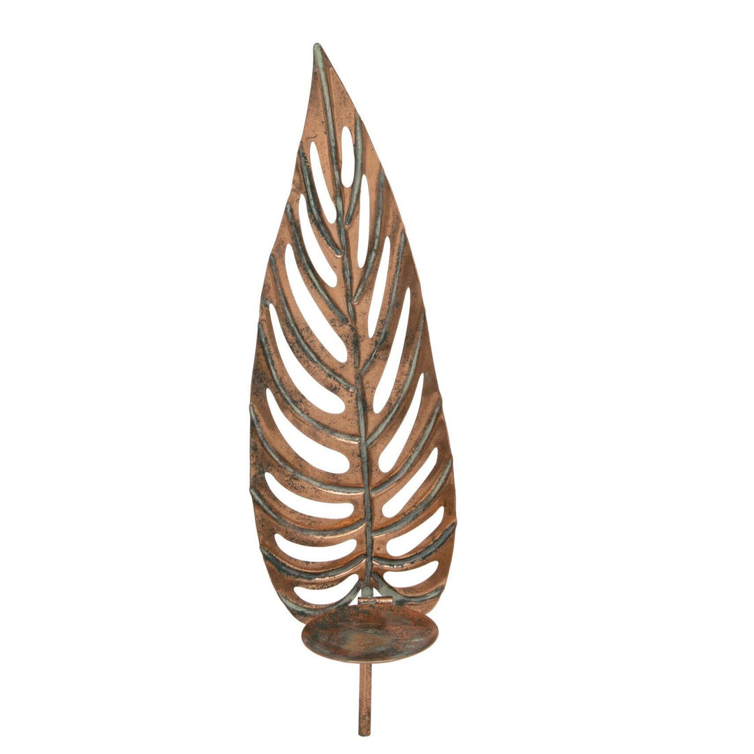 Tall Leaf Wall Mounted Candle Holder