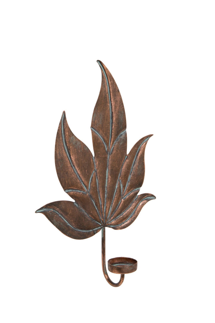 Antique Leaf Wall Mounted Candle Holder
