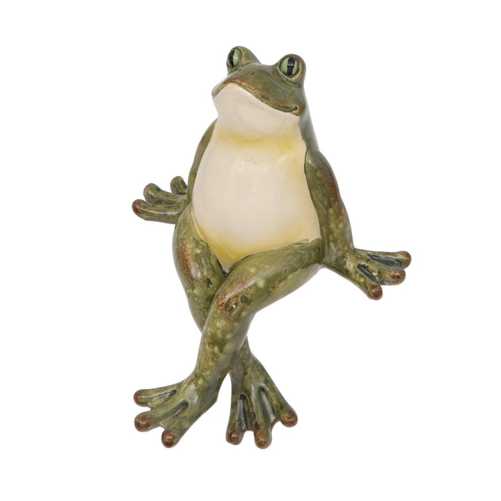 Fabulous Frog Shelf Sitter Crossed Legs