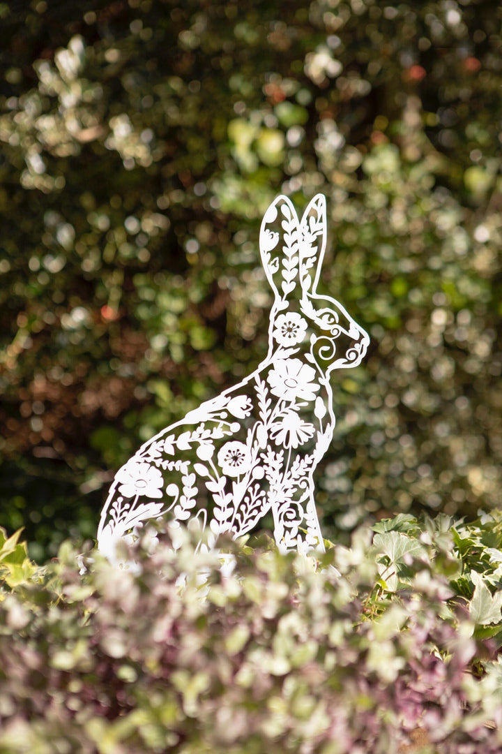 Floral Rabbit Garden Decoration