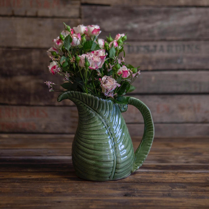 Green Fern Leaf Jug