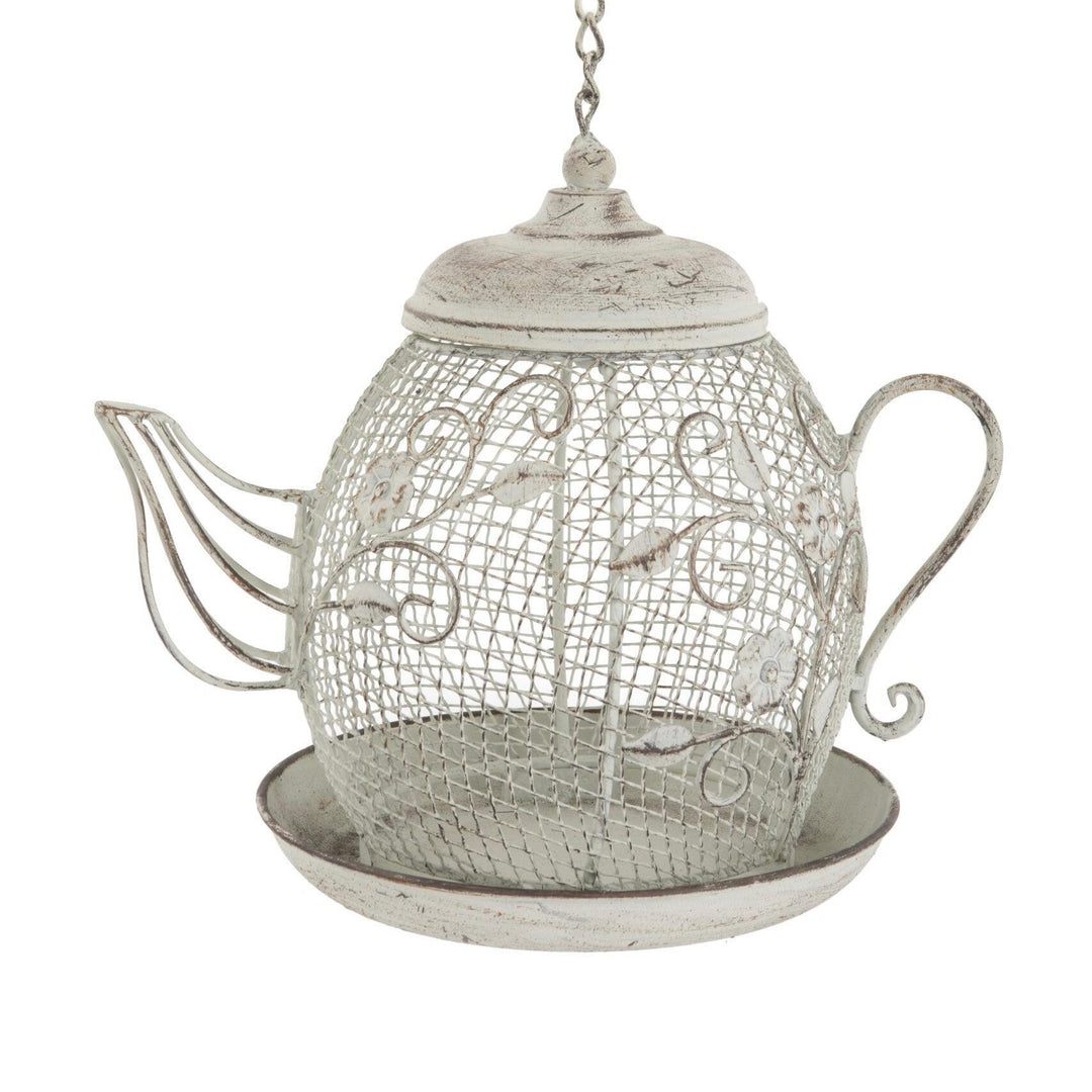 Ornate Vintage Style Teapot Bird Feeder