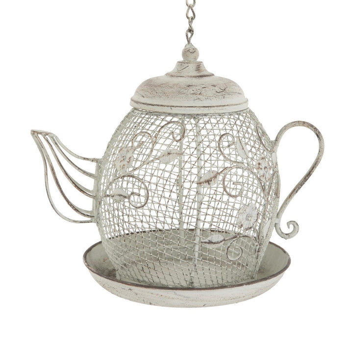Ornate Vintage Style Teapot Bird Feeder