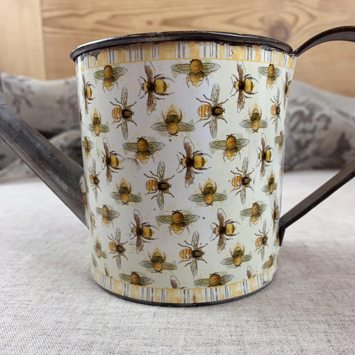 Vintage Rustic Bees Watering Can