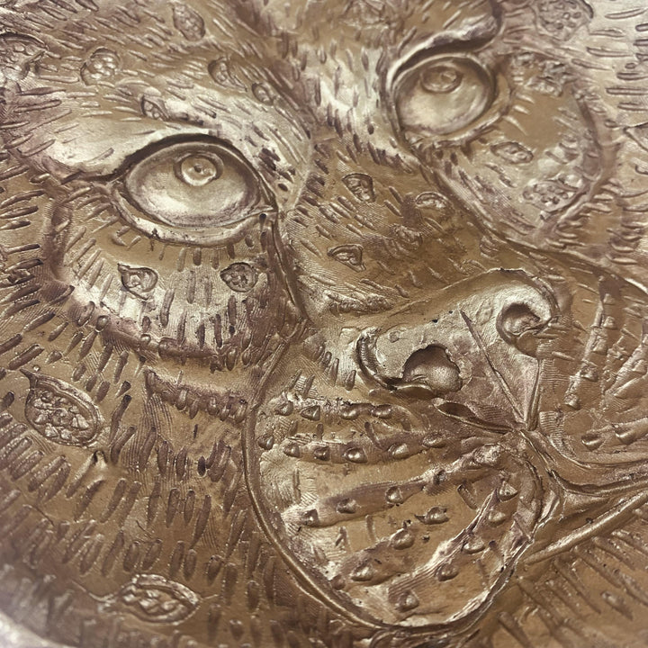 Ornate Gold Leopard Trinket Dish