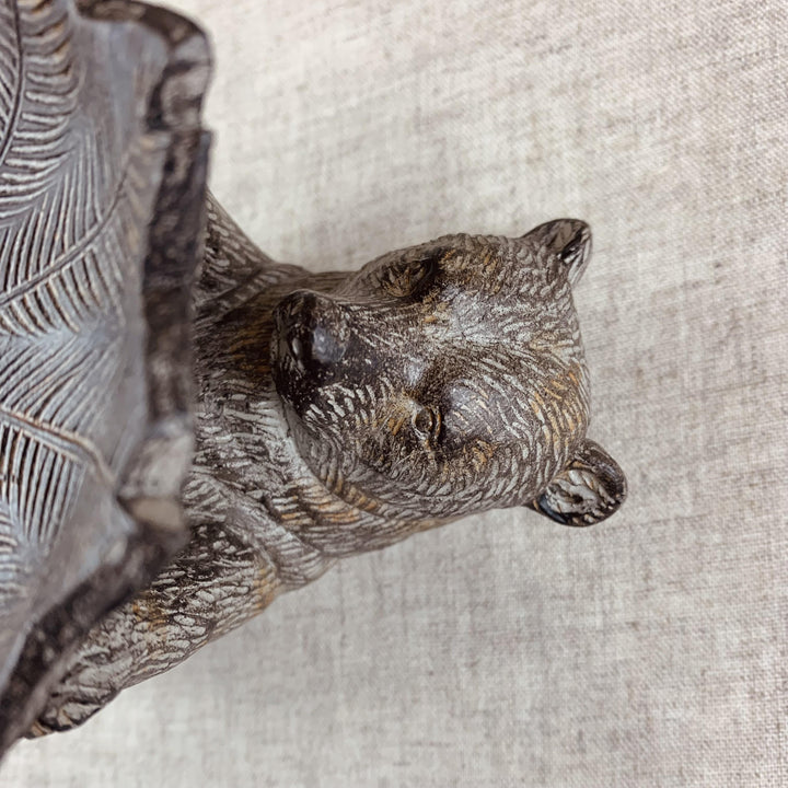 Bear on Back T-Light Holder Trinket Dish