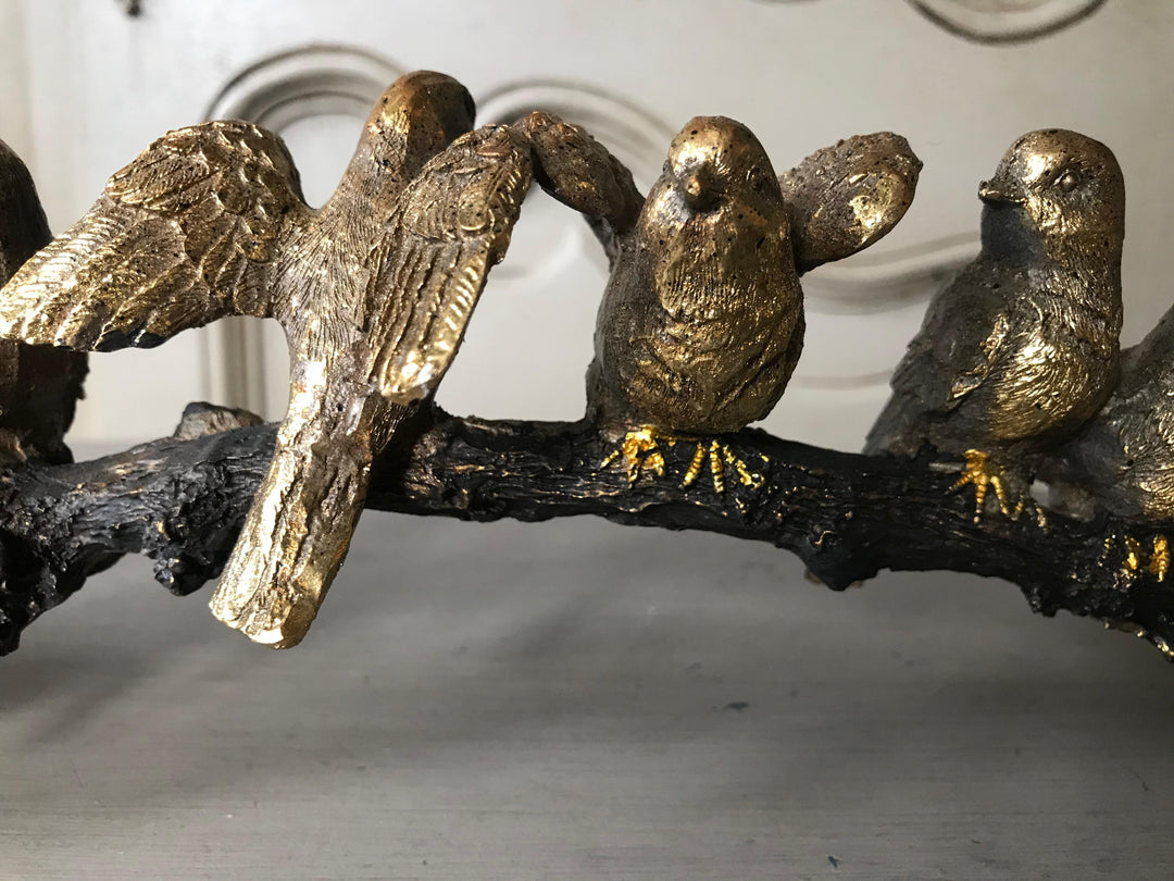 Golden Birds on a Branch Ornament