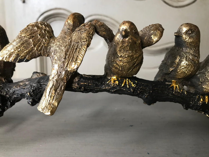 Golden Birds on a Branch Ornament