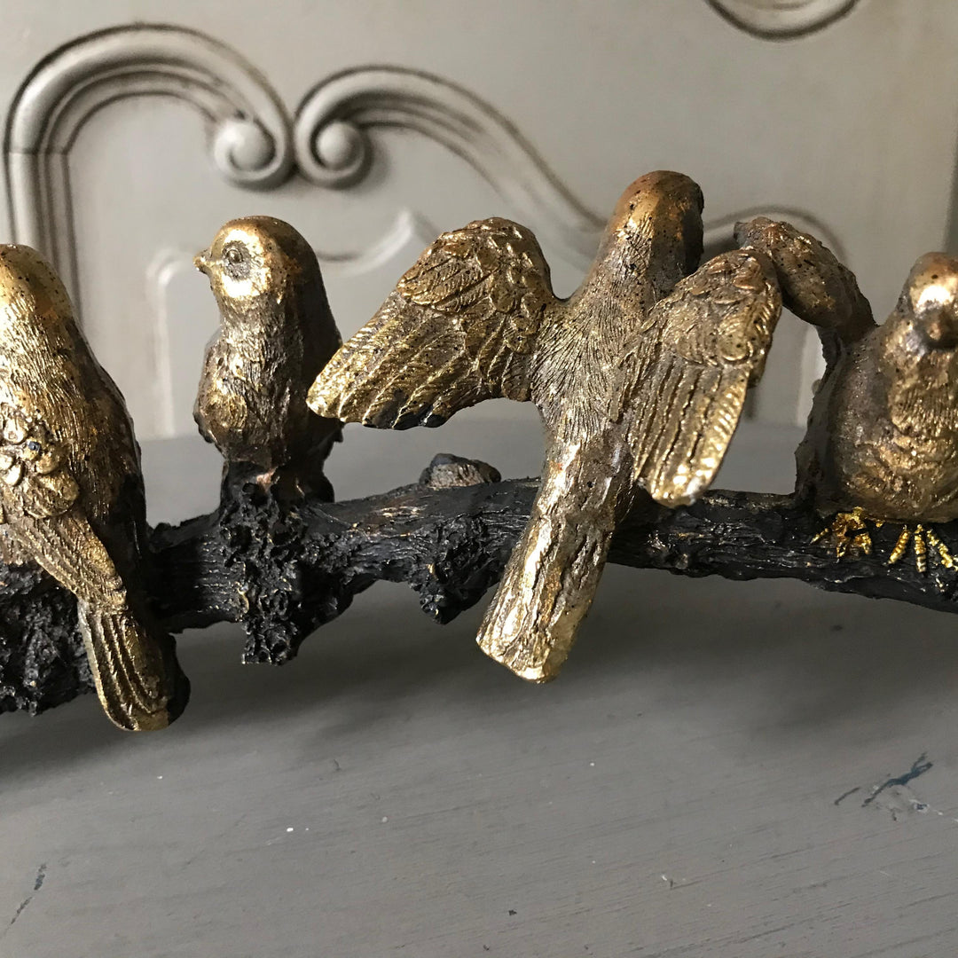 Golden Birds on a Branch Ornament