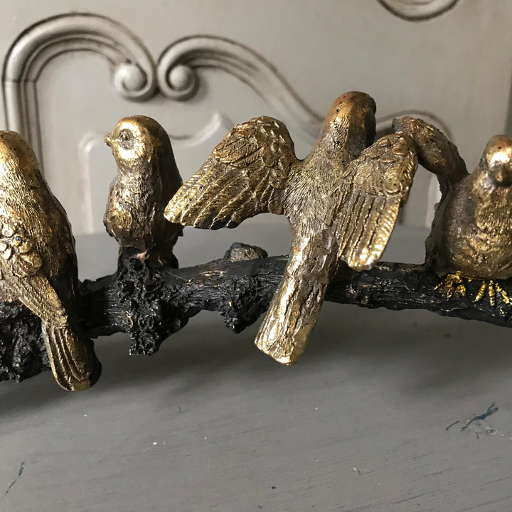 Golden Birds on a Branch Ornament