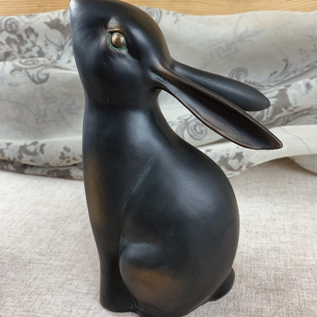 Bronzed Rabbit Bookends