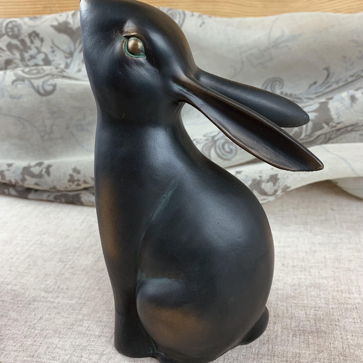 Bronzed Rabbit Bookends