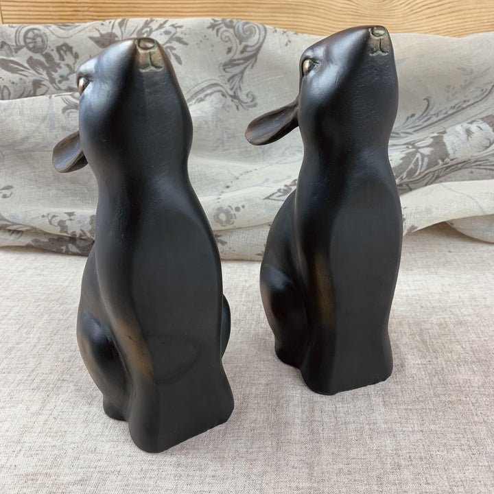 Bronzed Rabbit Bookends