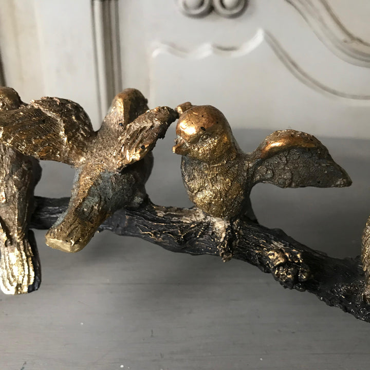 Golden Birds on a Branch Ornament
