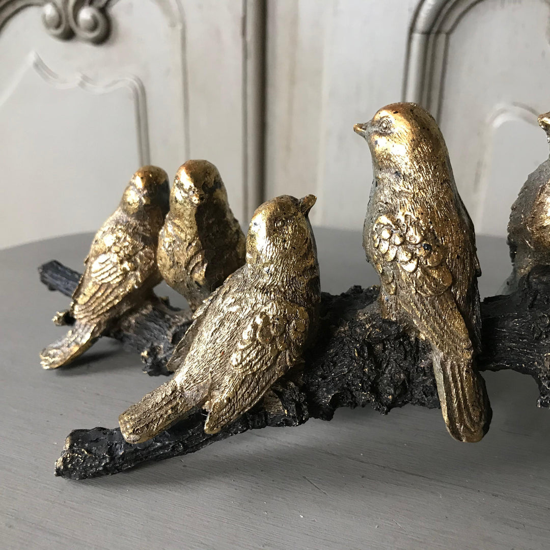 Golden Birds on a Branch Ornament