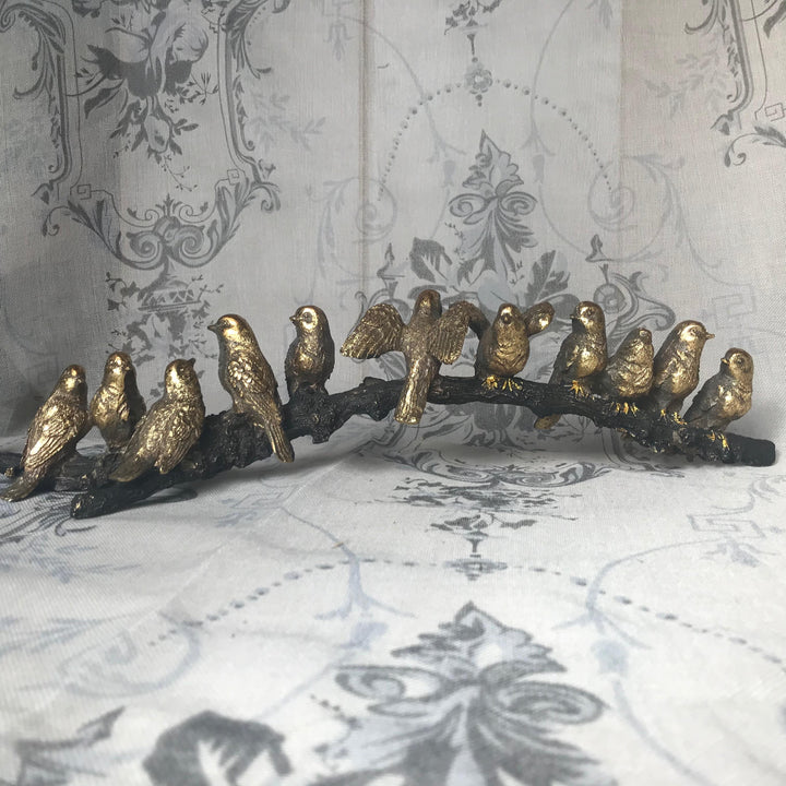 Golden Birds on a Branch Ornament