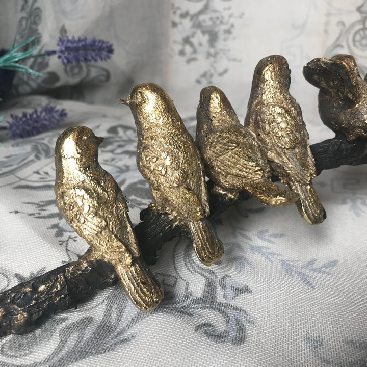 Golden Birds on a Branch Ornament
