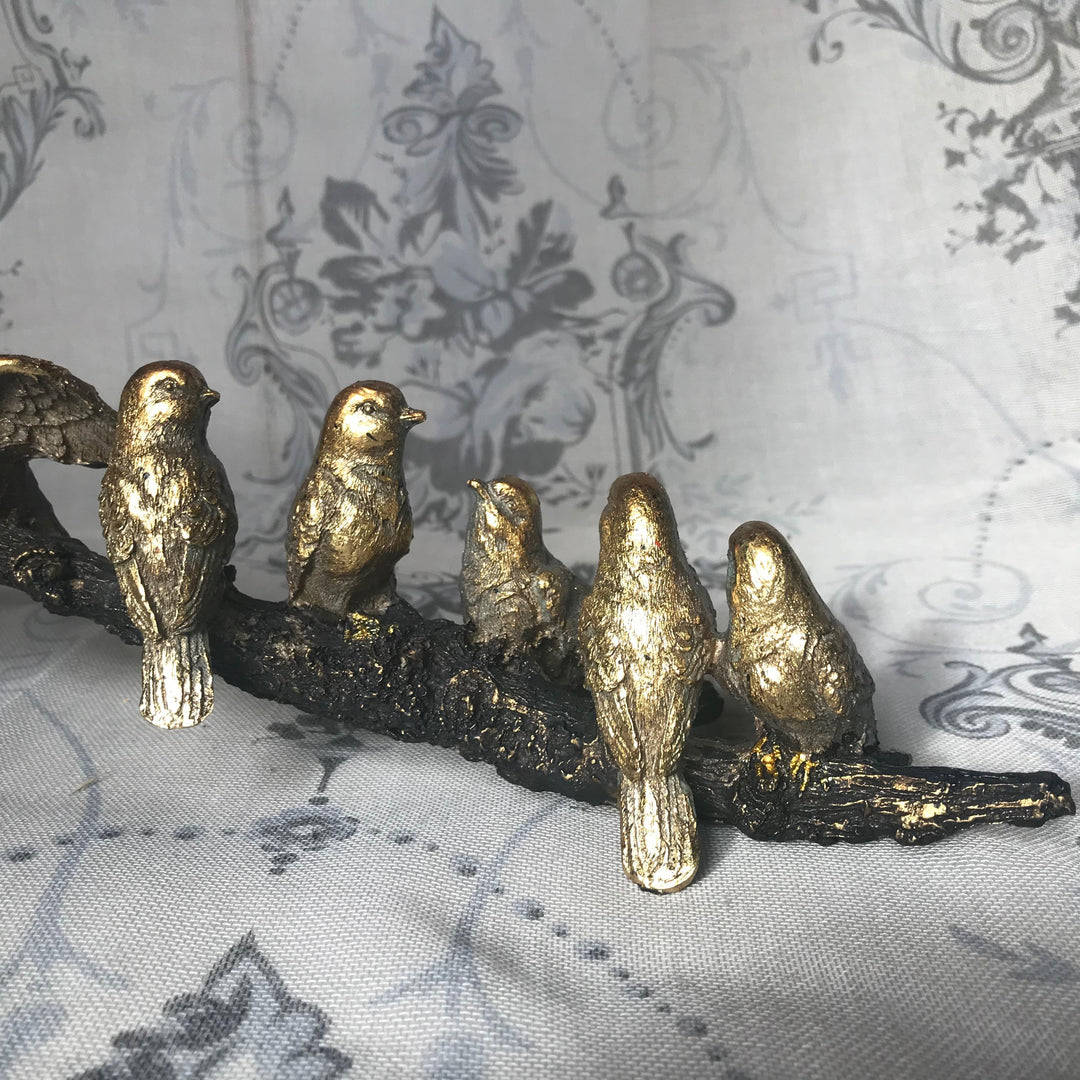 Golden Birds on a Branch Ornament