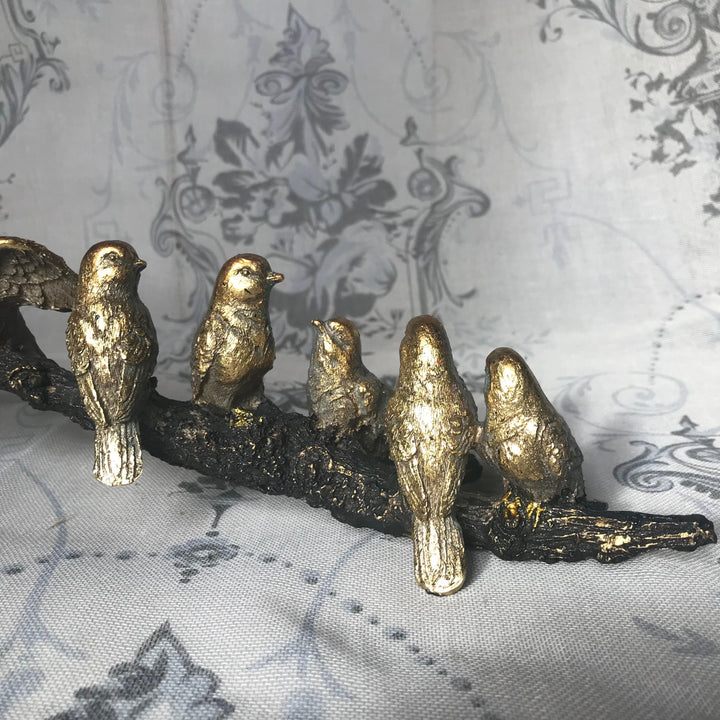 Golden Birds on a Branch Ornament