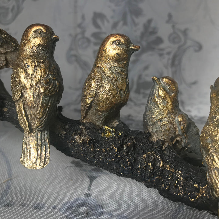 Golden Birds on a Branch Ornament