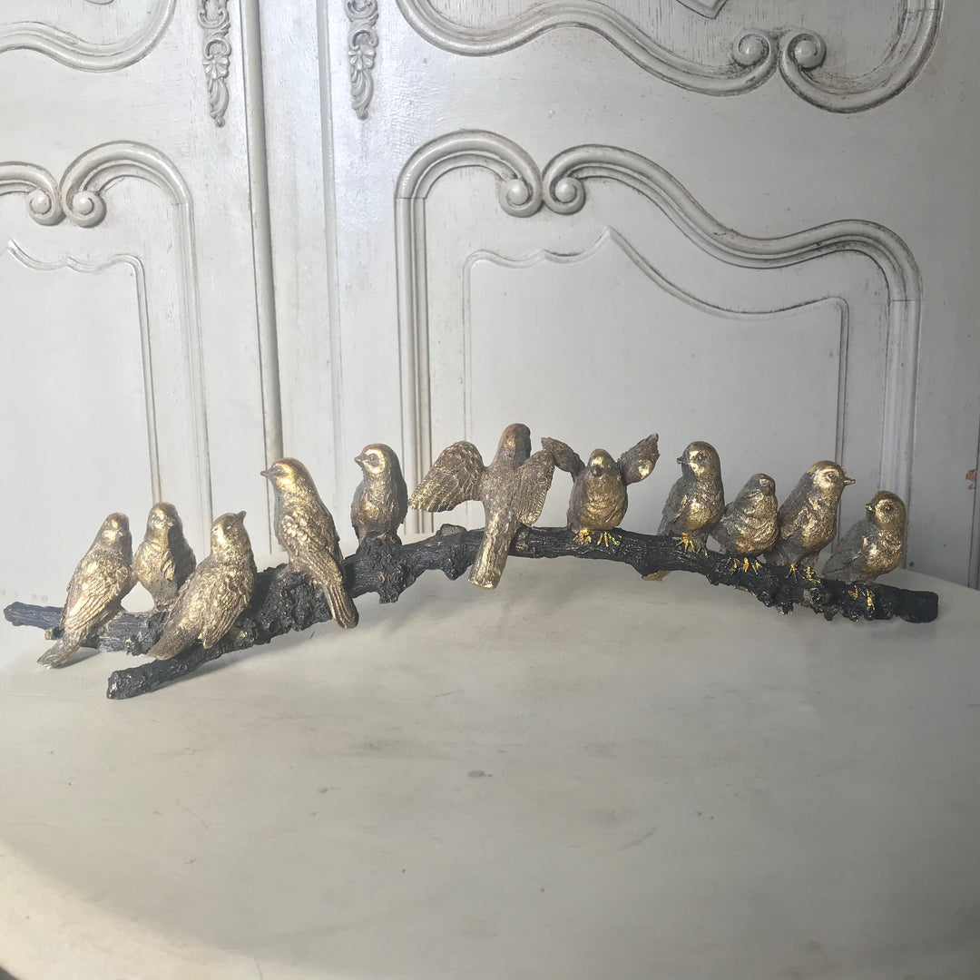 Golden Birds on a Branch Ornament