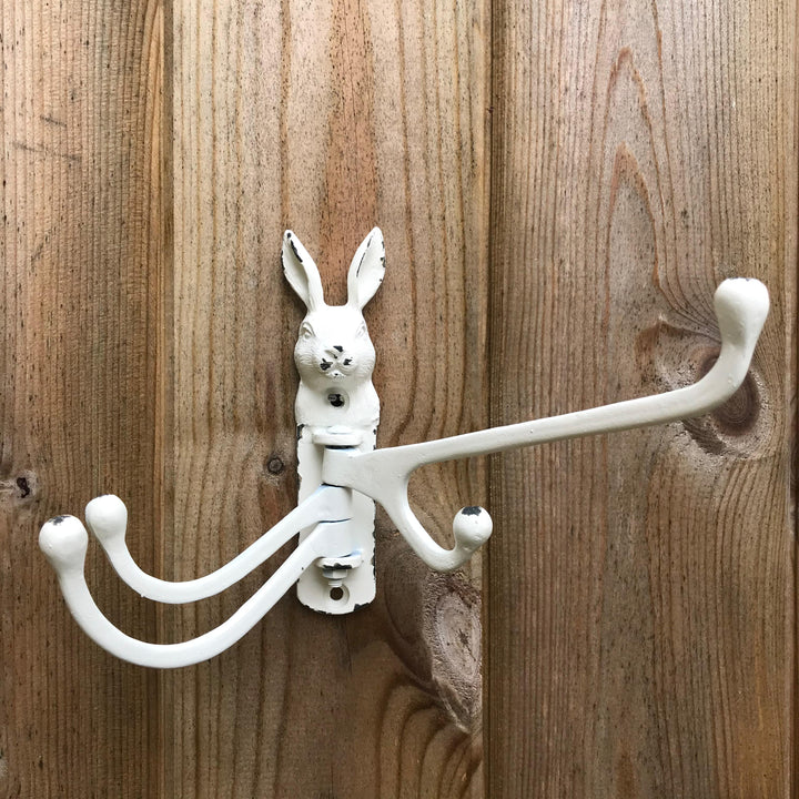 Antique Style Rabbit Coat Hook, Multi Arm