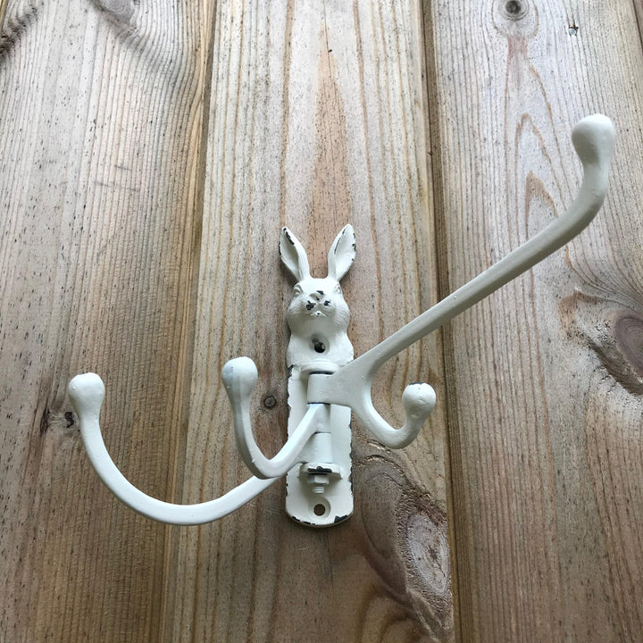 Antique Style Rabbit Coat Hook, Multi Arm